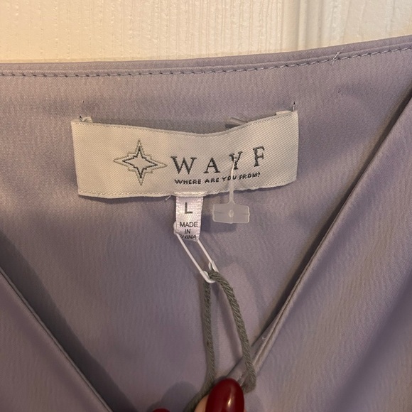 Wayf satin slip maxi vintage style midi dress wedding guest cocktail- size L - Picture 2 of 6